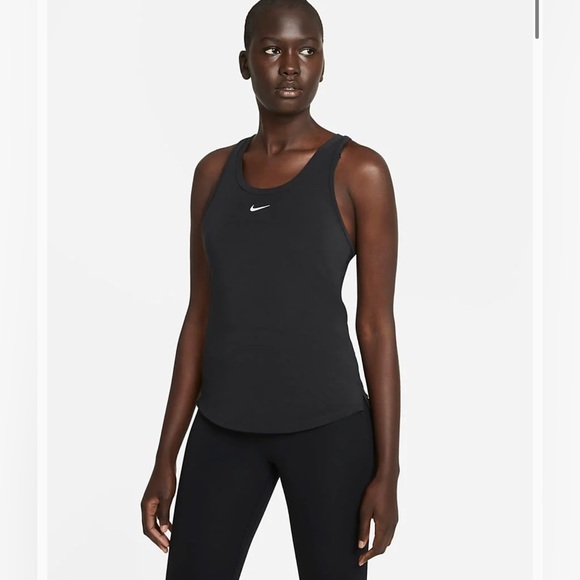 NIKE WOMEN'S DRI FIT ONE LUXE TANK - BLACK - Picture 1 of 5